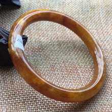 Load image into Gallery viewer, 10% OFF- 53/54/55 mm Certified Natural Red Yellow Jadeite Emerald A*Jade Bracelet Bangle 05407