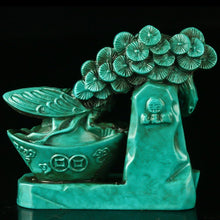 Load image into Gallery viewer, 3.54''L- Chinese Natural Antique Exquisite Turquoise Handcarved Sculpture Scenery Statue