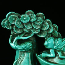 Load image into Gallery viewer, 3.54''L- Chinese Natural Antique Exquisite Turquoise Handcarved Sculpture Scenery Statue