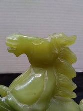 Load image into Gallery viewer, 6''H- Chinese Antique Genuine Natural Green Jade Handcarved Sculpture Horse Statue