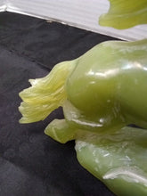 Load image into Gallery viewer, 6''H- Chinese Antique Genuine Natural Green Jade Handcarved Sculpture Horse Statue