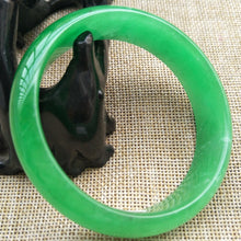 Load image into Gallery viewer, 10% OFF- 58/59/60 mm Certified Natural Jadeite Emerald A*Jade HandCarved Bangle P113