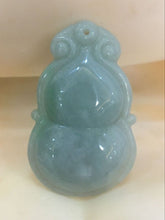 Load image into Gallery viewer, 10% OFF- Certified Natural Ice Jadeite Emerald Jade Tablet Translucent Gourd Pendant 《Grade A》0542