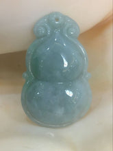 Load image into Gallery viewer, 10% OFF- Certified Natural Ice Jadeite Emerald Jade Tablet Translucent Gourd Pendant 《Grade A》0542