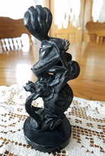 Load image into Gallery viewer, 5.25''H-Chinese Natural Antique Black Jade HandCarved Dragon Statue