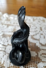 Load image into Gallery viewer, 5.25''H-Chinese Natural Antique Black Jade HandCarved Dragon Statue