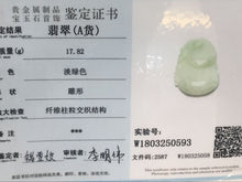 Load image into Gallery viewer, 10% OFF- Certified Natural Icy Jadeite Emerald Jade HandCarved Translucent Gourd Ruyi Pendant《Grade A》0593