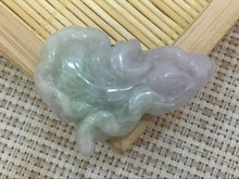 Load image into Gallery viewer, 10% OFF- Certified Natural Icy 3 Color Jadeite Emerald A*Jade HandCarved Lucky Cabbage Pendant A-0574
