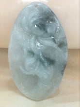 Load image into Gallery viewer, 10%OFF- Certified Natural Icy Lavender Jadeite Emerald Jade Translucent Guanyin Pendant《Grade A》0136