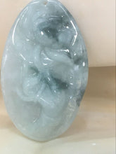 Load image into Gallery viewer, 10%OFF- Certified Natural Icy Lavender Jadeite Emerald Jade Translucent Guanyin Pendant《Grade A》0136