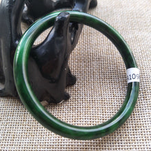 Load image into Gallery viewer, 10% OFF- 53/54/55mm Certified Natural Jadeite Emerald A*Jade HandCarved Bangle A109