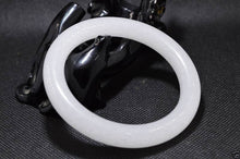 Load image into Gallery viewer, 10% OFF- 58/59/60mm Certified Natural White Jadeite Emerald A*Jade HandCarved Bangle A194089