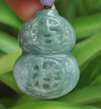 Load image into Gallery viewer, 10%OFF- Certified Natural Icy Jadeite Emerald Jade Translucent Gourd Pendant《Grade A》3580