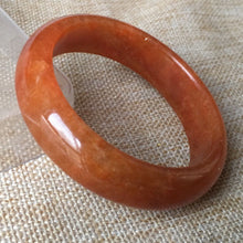 Load image into Gallery viewer, 10% OFF- 56/57/58mm Certified Natural Red Jadeite Emerald A*Jade HandCarved Bangle C006