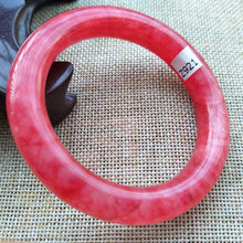 Load image into Gallery viewer, 10% OFF- 53/54/55mm Certified Natural Red Xiu Emerald A*Jade HandCarved Bangle Z921