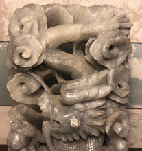 Load image into Gallery viewer, 6.50'' Height-Chinese Antique Genuine Natural Gray Jade HandCarved Lucky Dragon Pearl Statue