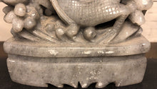Load image into Gallery viewer, 6.50'' Height-Chinese Antique Genuine Natural Gray Jade HandCarved Lucky Dragon Pearl Statue
