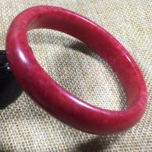 Load image into Gallery viewer, 10% OFF- 57/58/59 mm Certified Natural Red Emerald A*Jade HandCarved Bangle