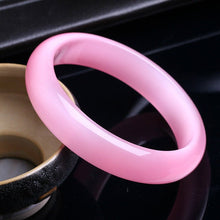 Load image into Gallery viewer, 10% OFF- 60/61/62mm Certified Natural Pink Nephrite Emerald A*Jade Carved Bangle