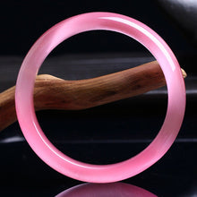 Load image into Gallery viewer, 10% OFF- 60/61/62mm Certified Natural Pink Nephrite Emerald A*Jade Carved Bangle