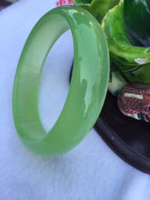Load image into Gallery viewer, 10% OFF- 58/59/60mm Certified Natural Green Nephrite Emerald A*Jade Carved Bangle