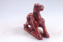 Load image into Gallery viewer, 4.72''L-Chinese Antique Genuine Natural Red Jade HandCarved Lucky Horse Statue