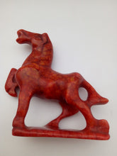 Load image into Gallery viewer, 4.4''H-Chinese Antique Genuine Natural Red Jade HandCarved Lucky Horse Statue