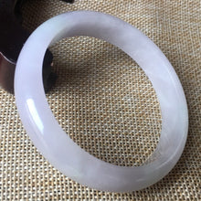 Load image into Gallery viewer, 10% OFF- 54/55/56 mm Certified Natural Jadeite Lavender Emerald A*Jade HandCarved Bangle A06
