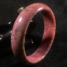 Load image into Gallery viewer, 10% OFF- 56/57/58mm Certified Natural Red Peach Blossom Emerald A*Jade HandCarved Bangle A023