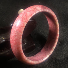 Load image into Gallery viewer, 10% OFF- 56/57/58mm Certified Natural Red Peach Blossom Emerald A*Jade HandCarved Bangle A023