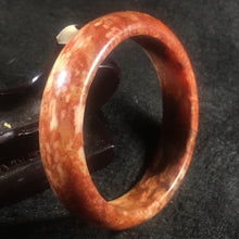 Load image into Gallery viewer, 10% OFF- 57/58/59mm Certified Natural Red Peach Blossom Emerald A*Jade HandCarved Bangle A029