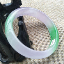Load image into Gallery viewer, 10% OFF- 56/57/58mm Certified Natural 3 Color Jadeite Emerald A*Jade HandCarved Bangle Z602