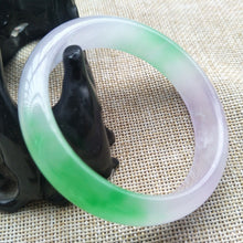 Load image into Gallery viewer, 10% OFF- 56/57/58mm Certified Natural 3 Color Jadeite Emerald A*Jade HandCarved Bangle Z602