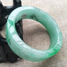 Load image into Gallery viewer, 10% OFF- 55/56/57mm Certified Natural Jadeite Emerald A*Jade HandCarved Bangle A206