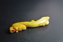 Load image into Gallery viewer, 10% OFF- Certified Natural Yellow Jadeite Emerald Jade HandCarved Dragon Pendant《Grade A》A99