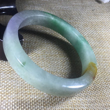Load image into Gallery viewer, 10% OFF- 58/59/60mm Certified Natural 3 Color Jadeite Emerald A*Jade HandCarved Bangle B022