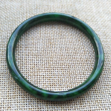 Load image into Gallery viewer, 10% OFF- 53/54/55mm Certified Natural Jadeite Emerald A*Jade HandCarved Bangle A109
