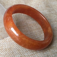 Load image into Gallery viewer, 10% OFF- 56/57/58mm Certified Natural Red Jadeite Emerald A*Jade HandCarved Bangle C006