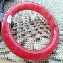 Load image into Gallery viewer, 10% OFF- 53/54/55mm Certified Natural Red Xiu Emerald A*Jade HandCarved Bangle Z921