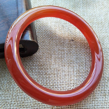 Load image into Gallery viewer, 10% OFF- 58/59/60mm Certified Natural Red Jadeite Emerald A*Jade HandCarved Bangle Z906