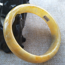 Load image into Gallery viewer, 10% OFF- 57/58/59mm Certified Natural Jadeite Emerald A*Jade Caved Bangle K105