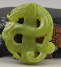 Load image into Gallery viewer, 10% OFF- Certified Natural Jadeite Emerald A*Jade Carved Dragon Pendant NO.D674