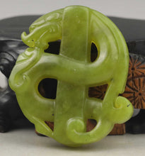 Load image into Gallery viewer, 10% OFF- Certified Natural Jadeite Emerald A*Jade Carved Dragon Pendant NO.D674