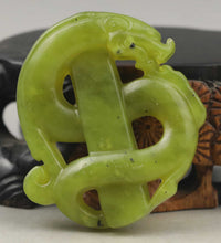 Load image into Gallery viewer, 10% OFF- Certified Natural Jadeite Emerald A*Jade Carved Dragon Pendant NO.D674
