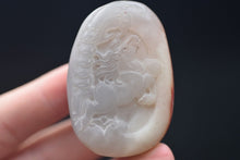 Load image into Gallery viewer, 10% OFF- Certified Natural Jadeite Emerald A*Jade Handcarved Horse Dragon Pendant S218