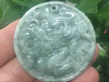 Load image into Gallery viewer, 10% OFF- Certified Natural Jadeite Emerald A*Jade Carved Dragon Pendant K954