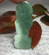 Load image into Gallery viewer, 10% OFF- Certified Natural Oily Jadeite Emerald A*Jade HandCarved Guanyin Ruyi Pendant W209