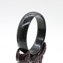 Load image into Gallery viewer, 10% OFF- 60/61/62mm Certified Natural Black-Green Emerald A*Jade Carved Bangle
