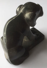 Load image into Gallery viewer, 3.50''H-Chinese Natural Antique Black Jade HandCarved Dog Figurine Statue