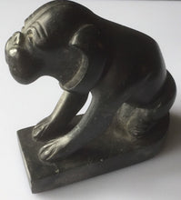 Load image into Gallery viewer, 3.50''H-Chinese Natural Antique Black Jade HandCarved Dog Figurine Statue